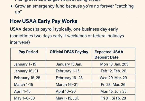 usaa pay dates